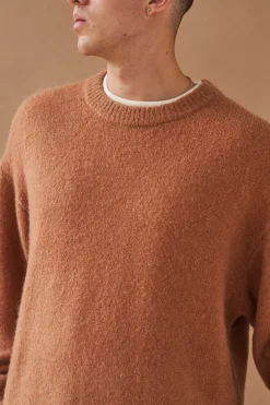 bound Baxter Mohair Blend Sweater - Rust