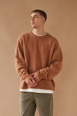 bound Baxter Mohair Blend Sweater - Rust
