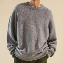 bound Baxter Mohair Blend Sweater - Grey
