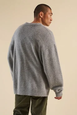 bound Baxter Mohair Blend Sweater - Grey
