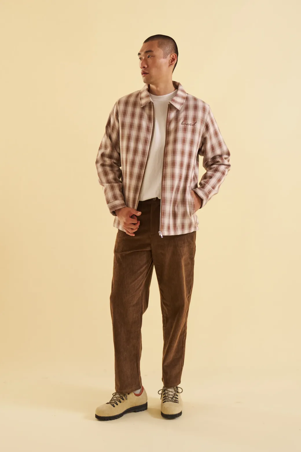 bound 'Cedar Brown' Corduroy Trousers