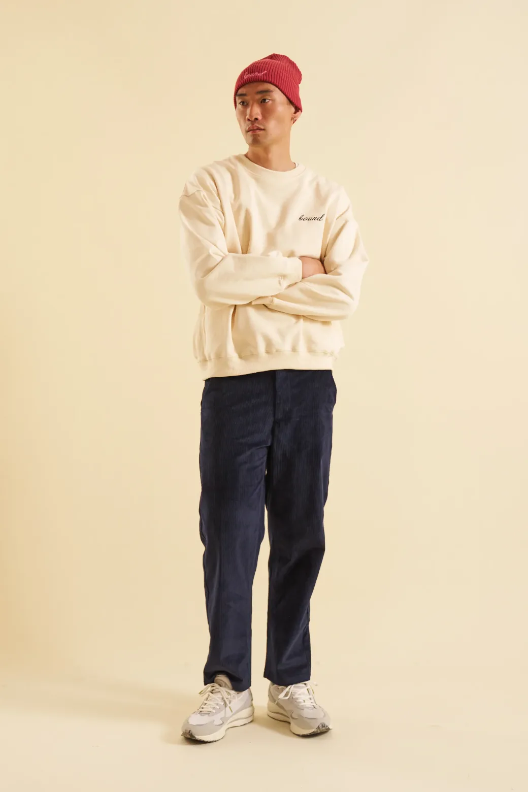 bound Cream Premium Script Sweater
