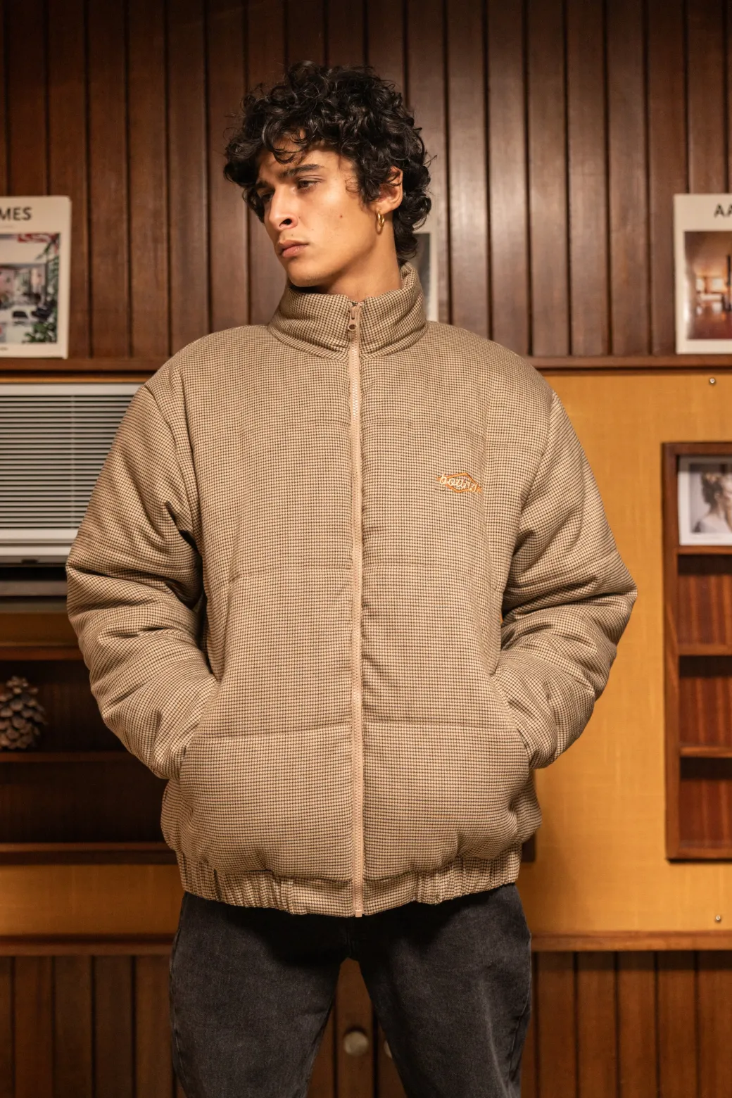 bound Dogtooth Puffer Coat