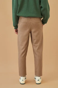 bound 'Dogtooth Woven' Cropped Trouser