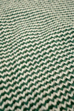 bound Green Stripe Chunky Knit Rib Oversized Sweater