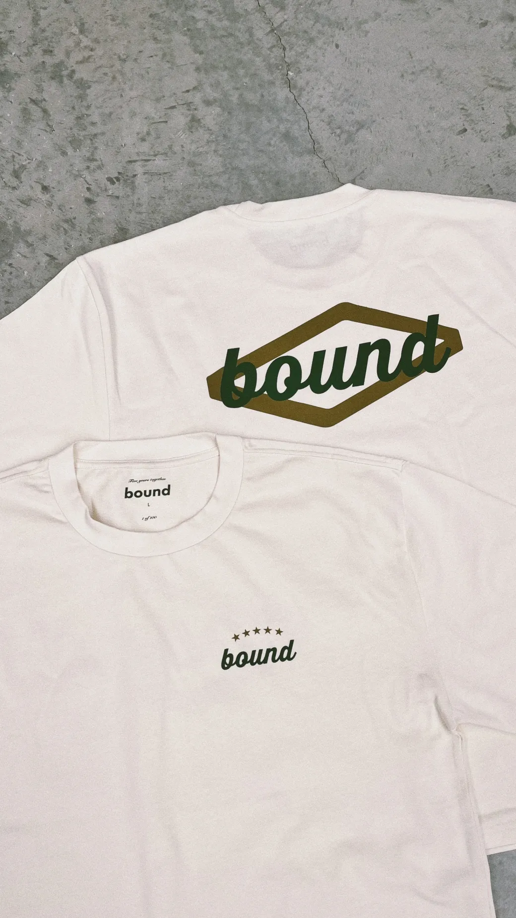 bound 'Hatch' 5 Years Heavy Tee - Ecru