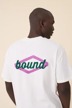 bound 'Hatch' Tee - Ecru