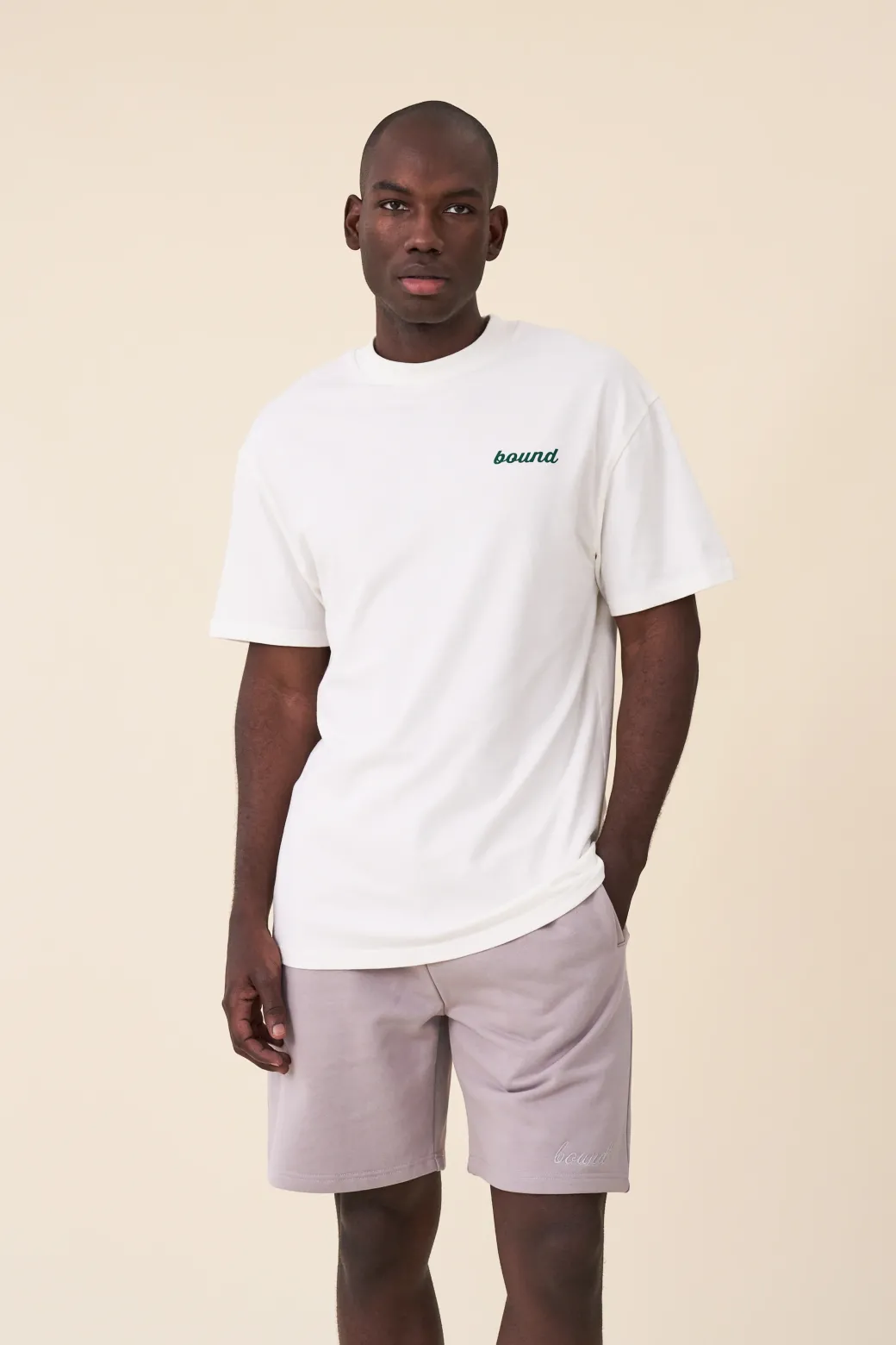 bound 'Hatch' Tee - Ecru