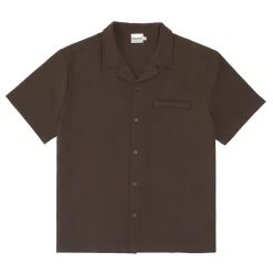 bound Heavy Cuban Textured SS Shirt - Cocoa Brown