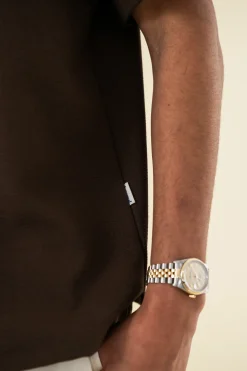 bound Heavy Cuban Textured SS Shirt - Cocoa Brown