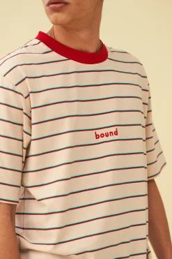 bound 'Light Pink' Stripe Tee