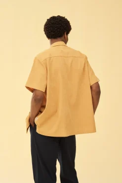 bound 'Mustard' Cord Towel SS Shirt