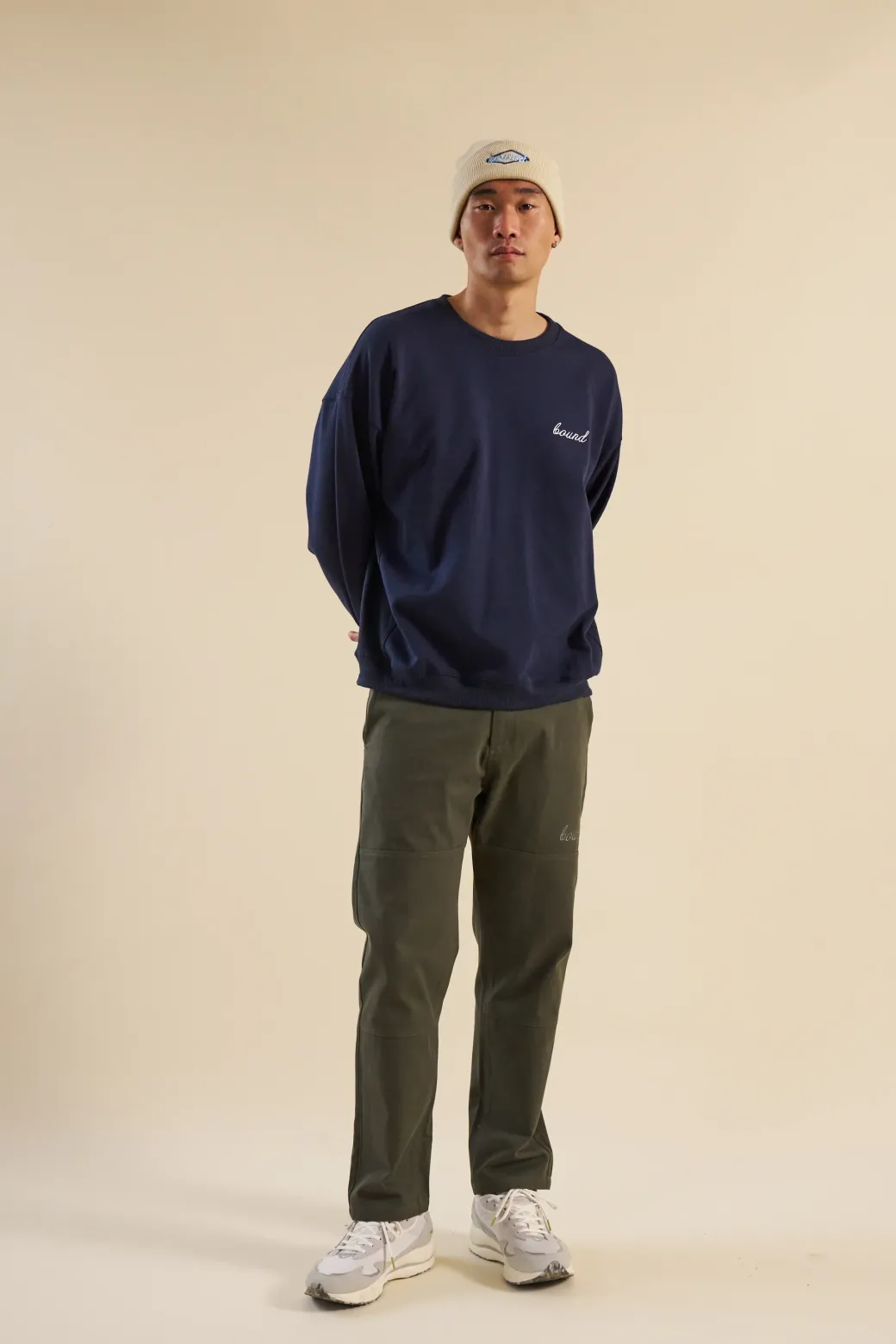 bound Navy Premium Script Sweater