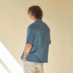 bound 'Olivais' Lyocell SS Shirt - Slate Blue