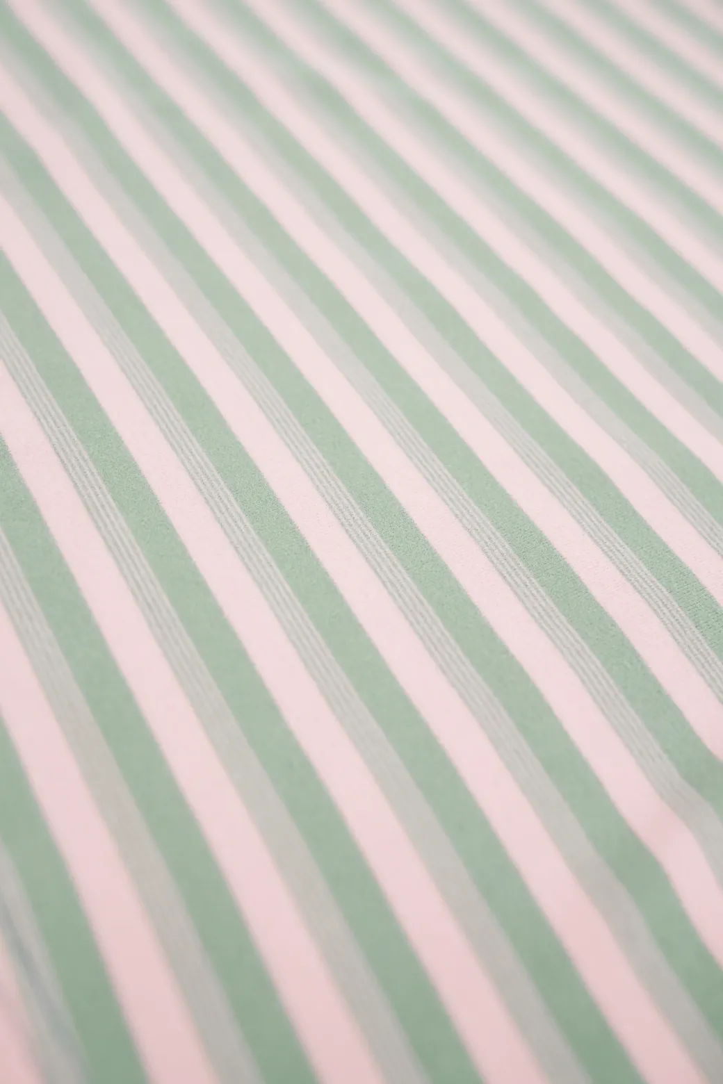 bound Peached Stripe Tee - Pink & Green