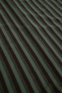 bound Peached Stripe Tee - Charcoal & Sage