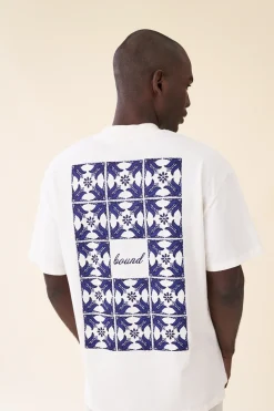 bound 'Porto Azulejos' Tee - Ecru