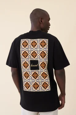 bound 'Porto Azulejos' Tee - Black