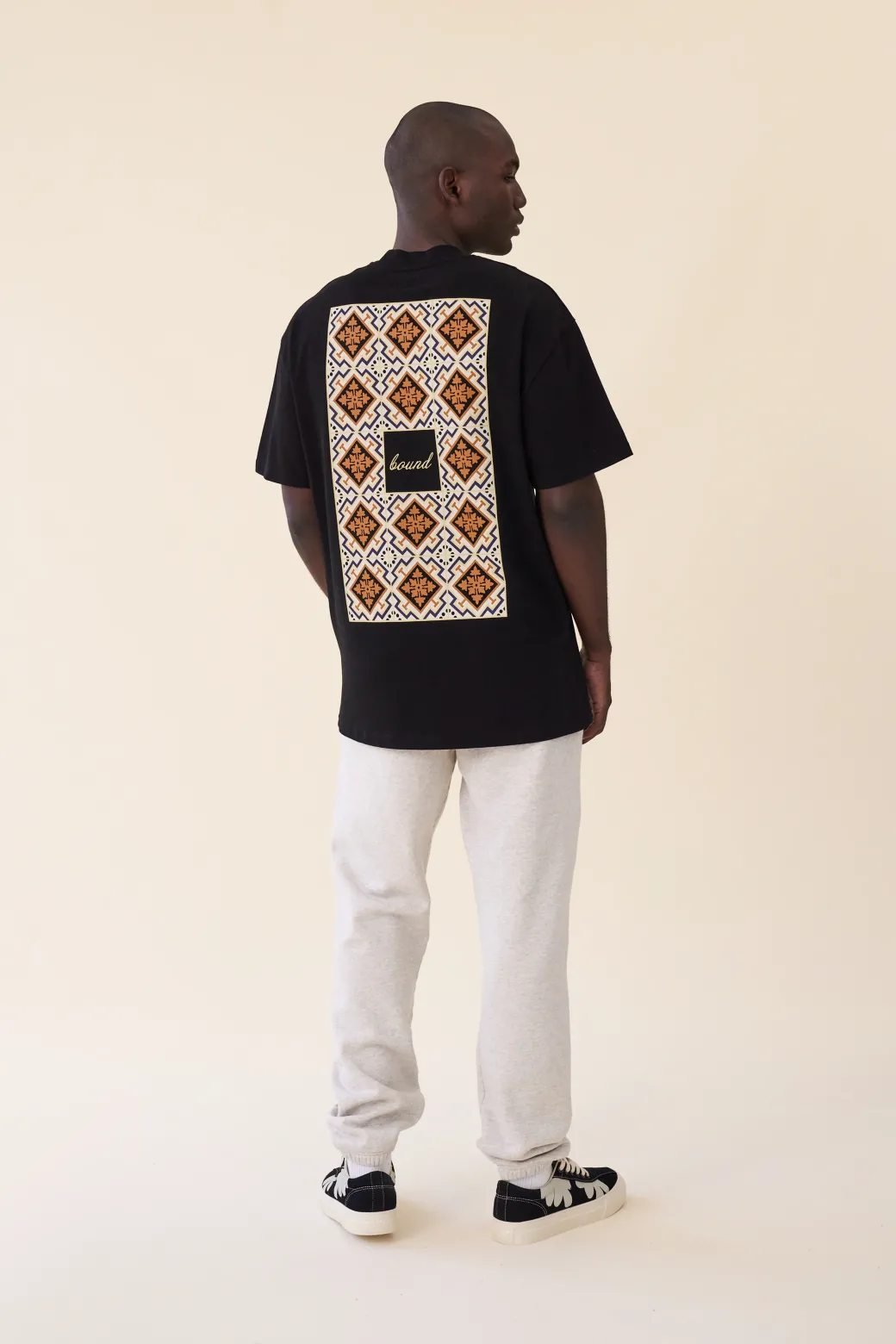 bound 'Porto Azulejos' Tee - Black