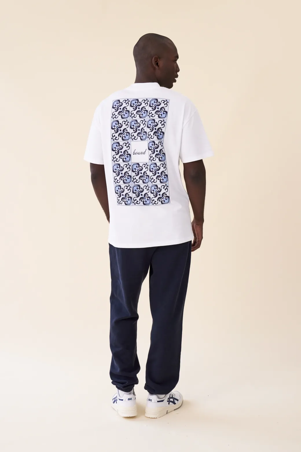 bound 'Porto Azulejos' Tee - White