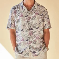 bound 'Retro Marble' Rayon SS Shirt
