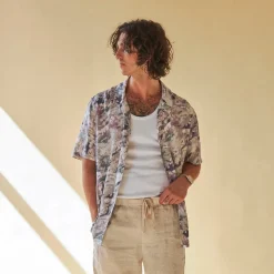 bound 'Retro Marble' Rayon SS Shirt