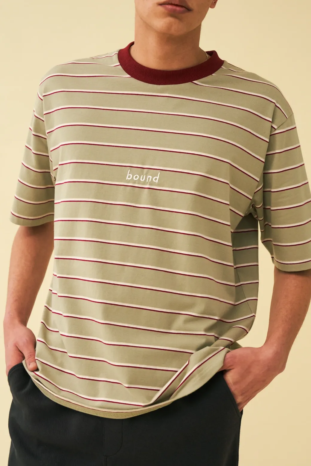 bound 'Sage Stripe' Tee