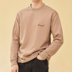bound 'Script' Longsleeve Heavy Tee - Chestnut