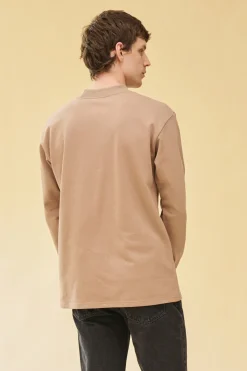 bound 'Script' Longsleeve Heavy Tee - Chestnut