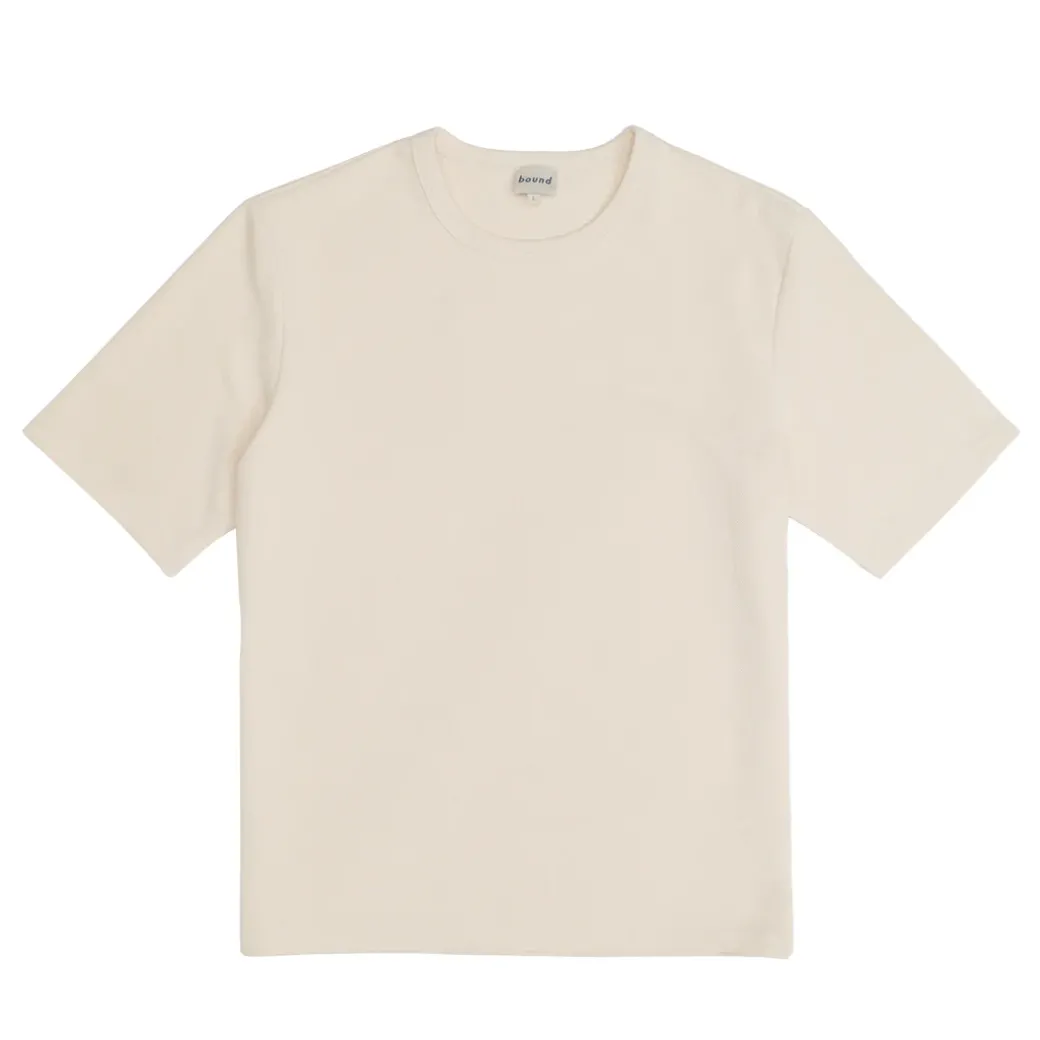 bound Textured Duty Tee - Ecru