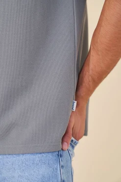 bound Textured Duty Tee - Charcoal