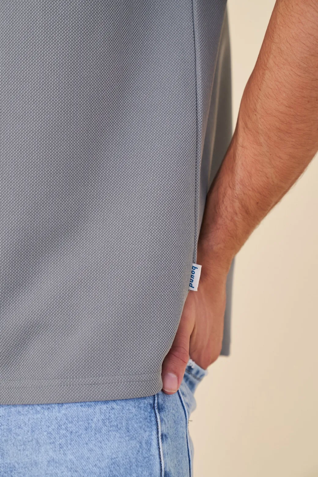 bound Textured Duty Tee - Charcoal
