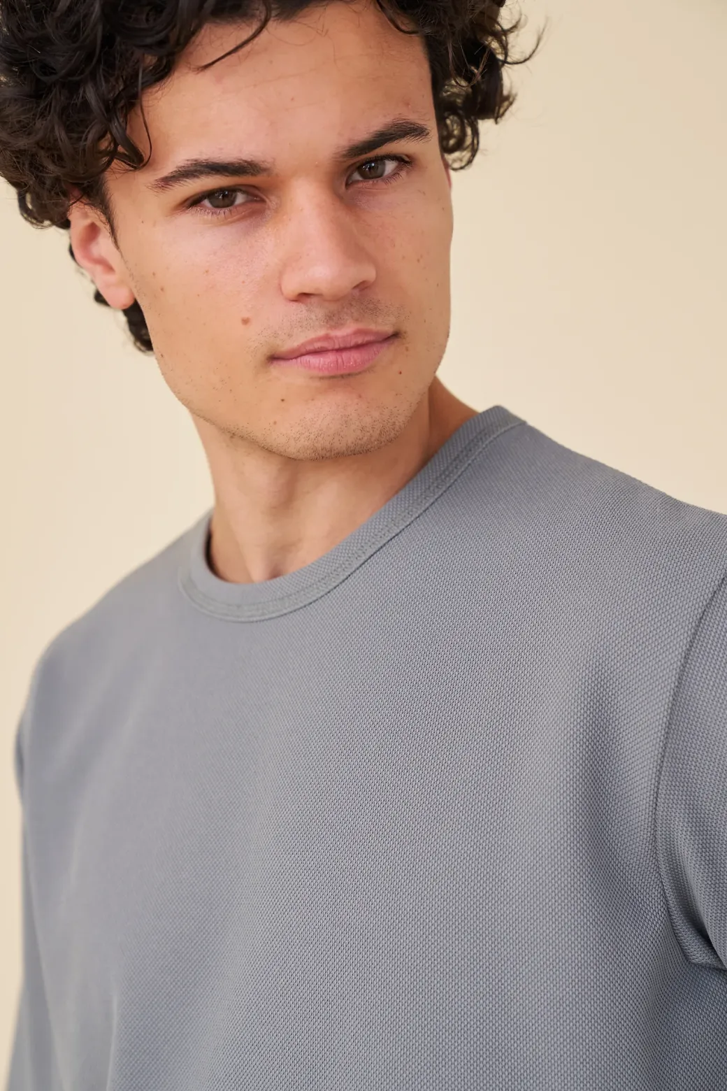 bound Textured Duty Tee - Charcoal