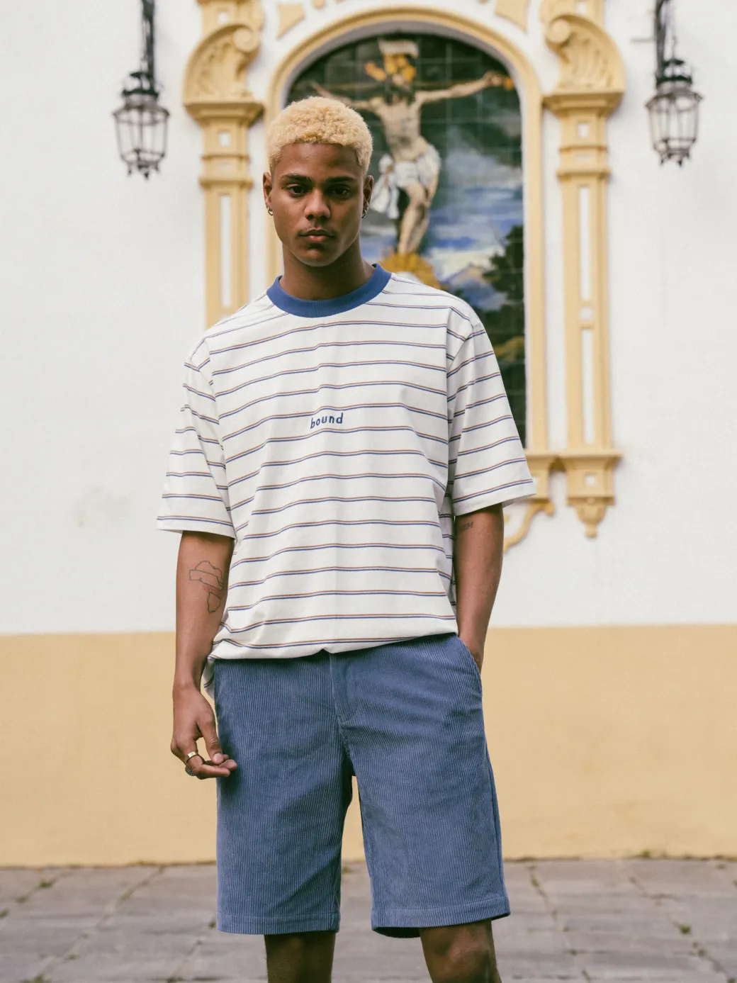 bound 'White Stripe' Tee