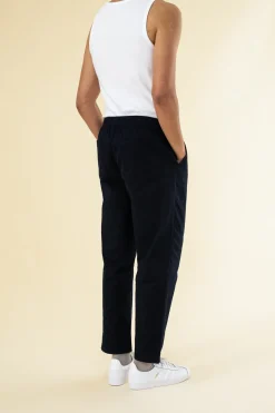 bound William Staple Cotton Trousers - Navy