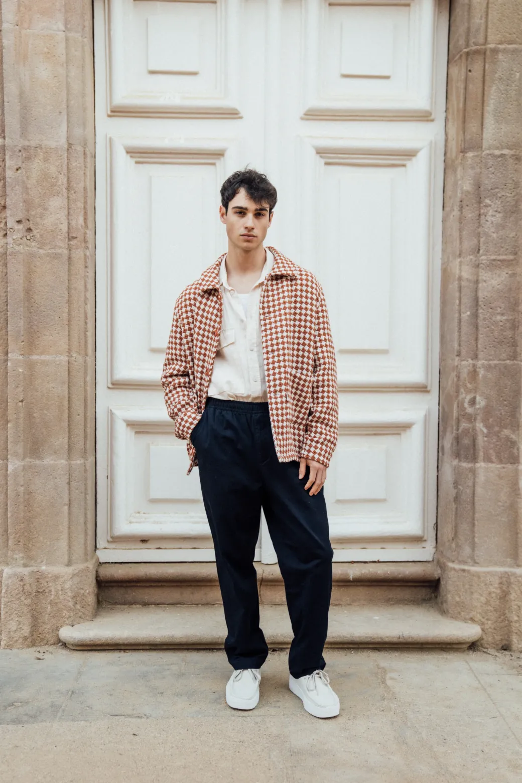bound William Staple Cotton Trousers - Navy