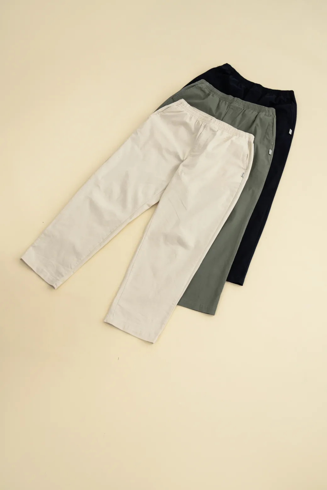 bound William Staple Cotton Trousers - Ecru
