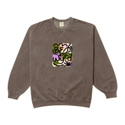 C.D x UN:IK 'Be Wyrd' Washed Sweater - Chocolate