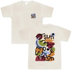 C.D x UN:IK 'Sun and Moon' Washed Tee - Ecru
