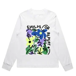 C.D x UN:IK WMNS 'Evolve or Repeat' Longsleeve Tee - White