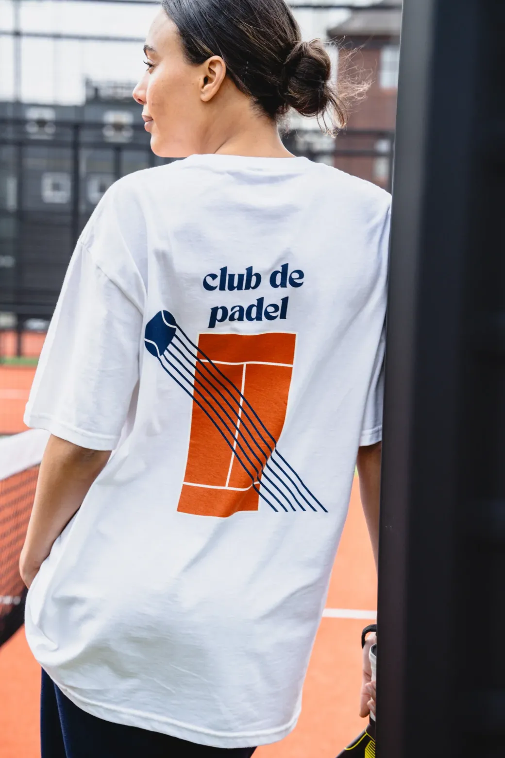 Club de Padel 'Court' Tee - White