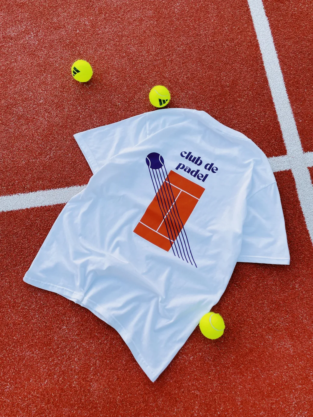 Club de Padel 'Court' Tee - White