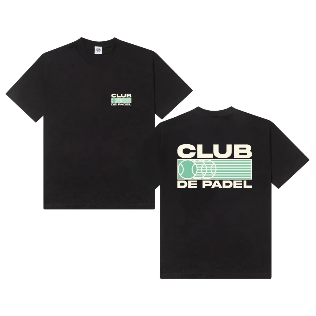 Club de Padel 'Heritage' Tee - Black