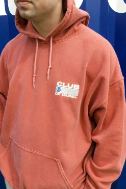 Club de Padel 'Heritage' Vintage Washed Hoodie - Burnt Orange