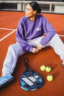 Club de Padel 'Heritage' Vintage Washed Sweater - Violet