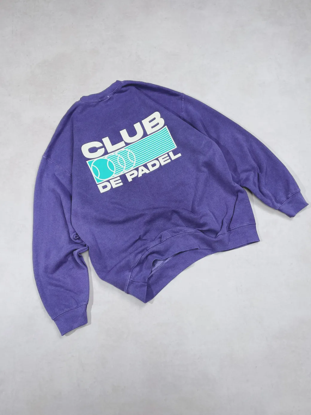 Club de Padel 'Heritage' Vintage Washed Sweater - Violet