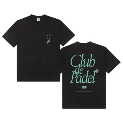 Club de Padel 'Retro' Tee - Black