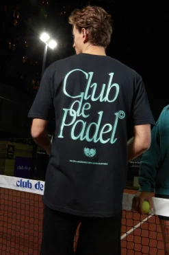 Club de Padel 'Retro' Tee - Black
