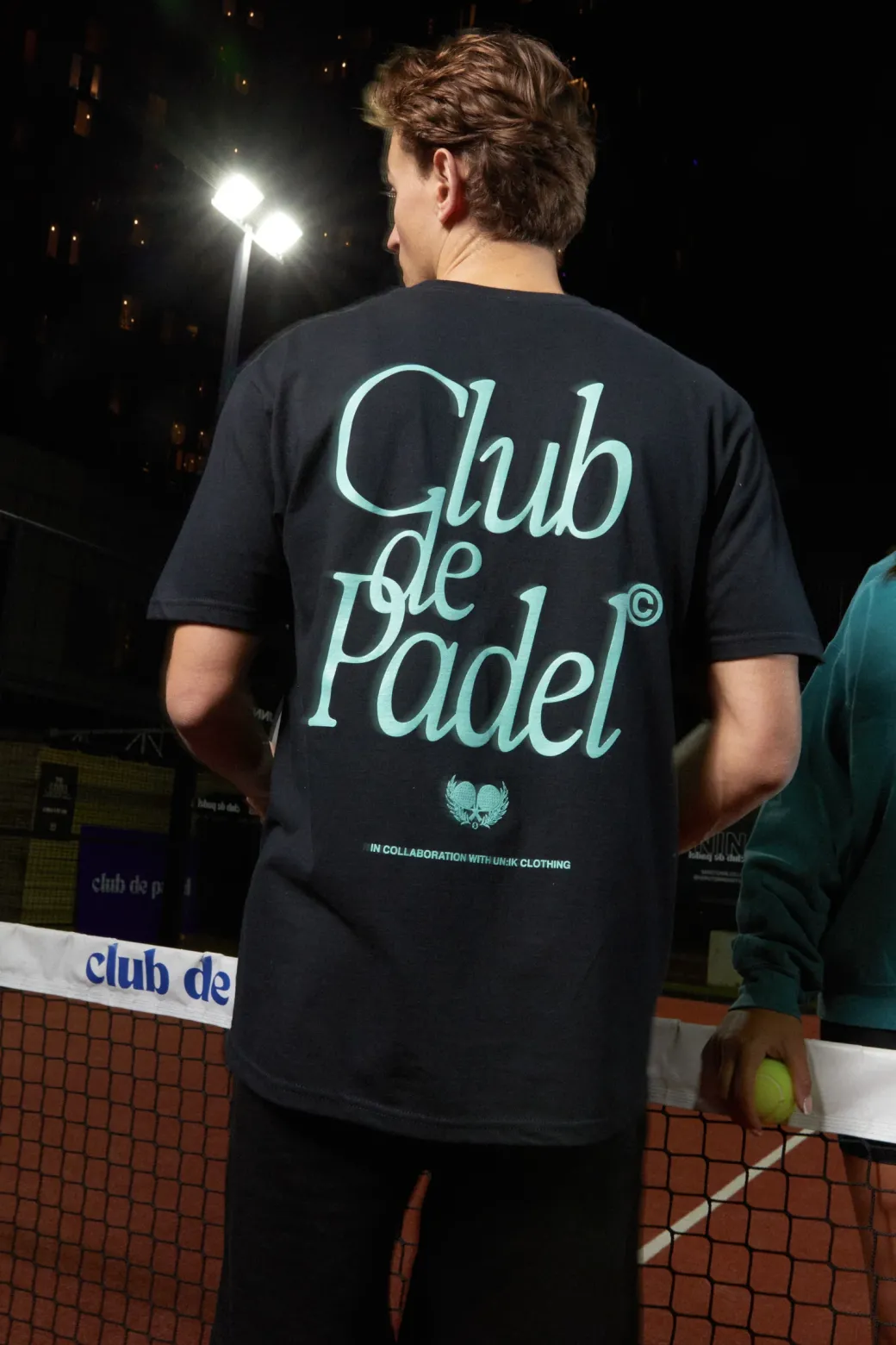 Club de Padel 'Retro' Tee - Black