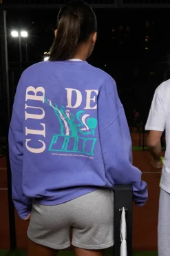 Club de Padel 'Retro' Vintage Washed Sweater - Lilac